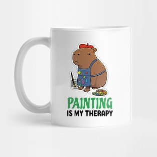 Painting is my therapy Capybara Mug